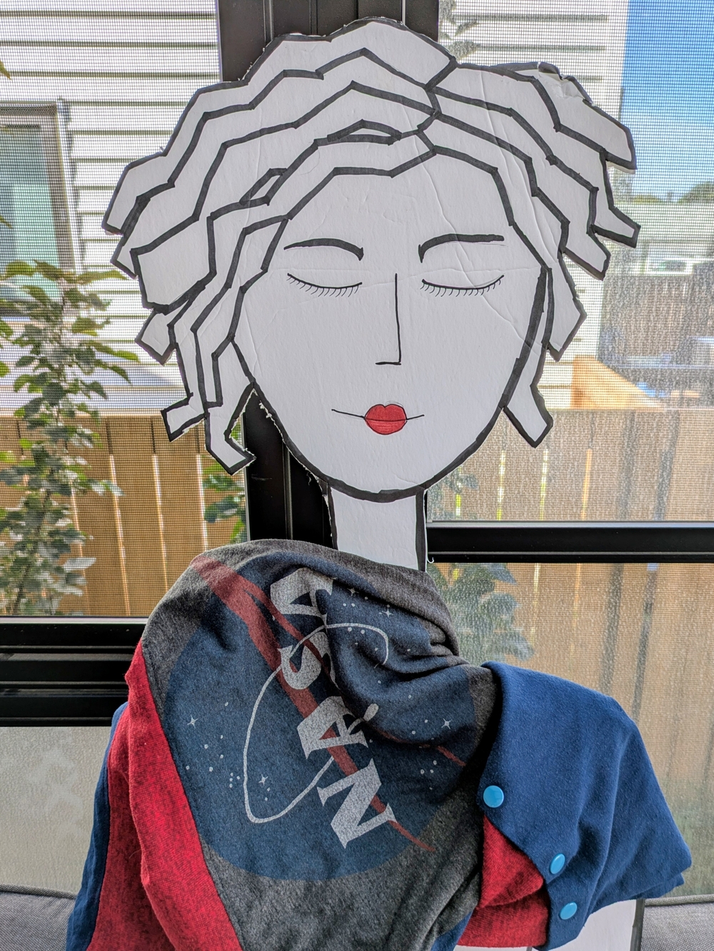 NASA T-Shirt Blanket Scarf With Snaps